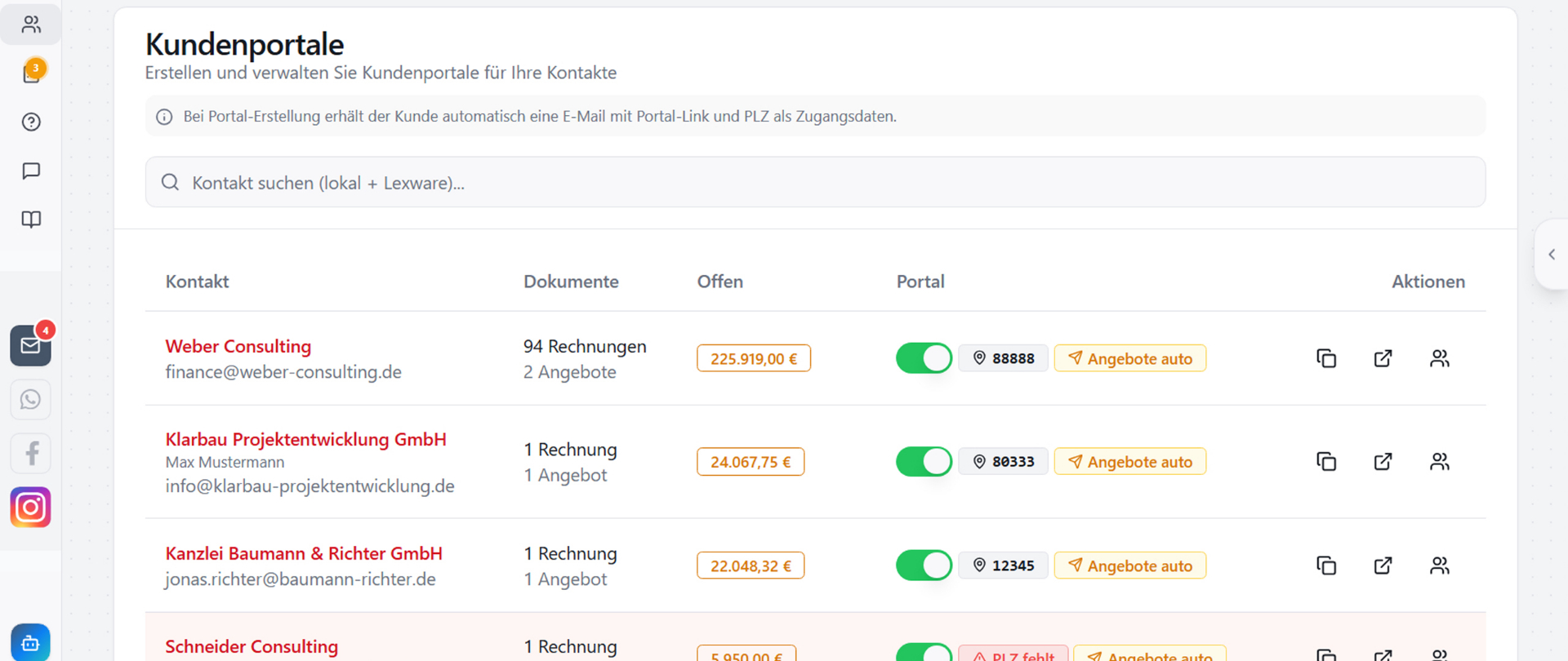 Kontaktverwaltung